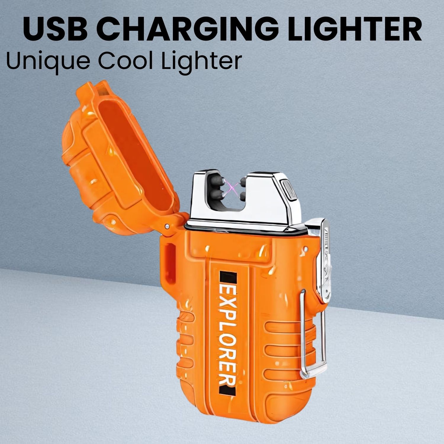 Explorer USB (Cigaratte Lighter)Windproof Flameless ARC Rechargeable LighterR154 Explorer USB (Cigaratte Lighter)Windproof Flameless ARC Rechargeable LighterR154 Pocket Lighter-image-33