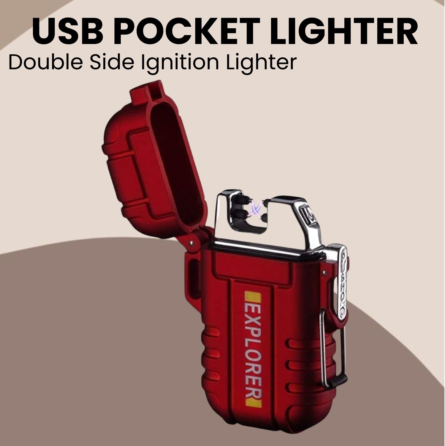 sacro Explorer USB (Cigaratte Lighter)Windproof Flameless ARC Rechargeable LighterQ285 Explorer USB (Cigaratte Lighter)Windproof Flameless ARC Rechargeable LighterQ285 Pocket Lighter-picture-42