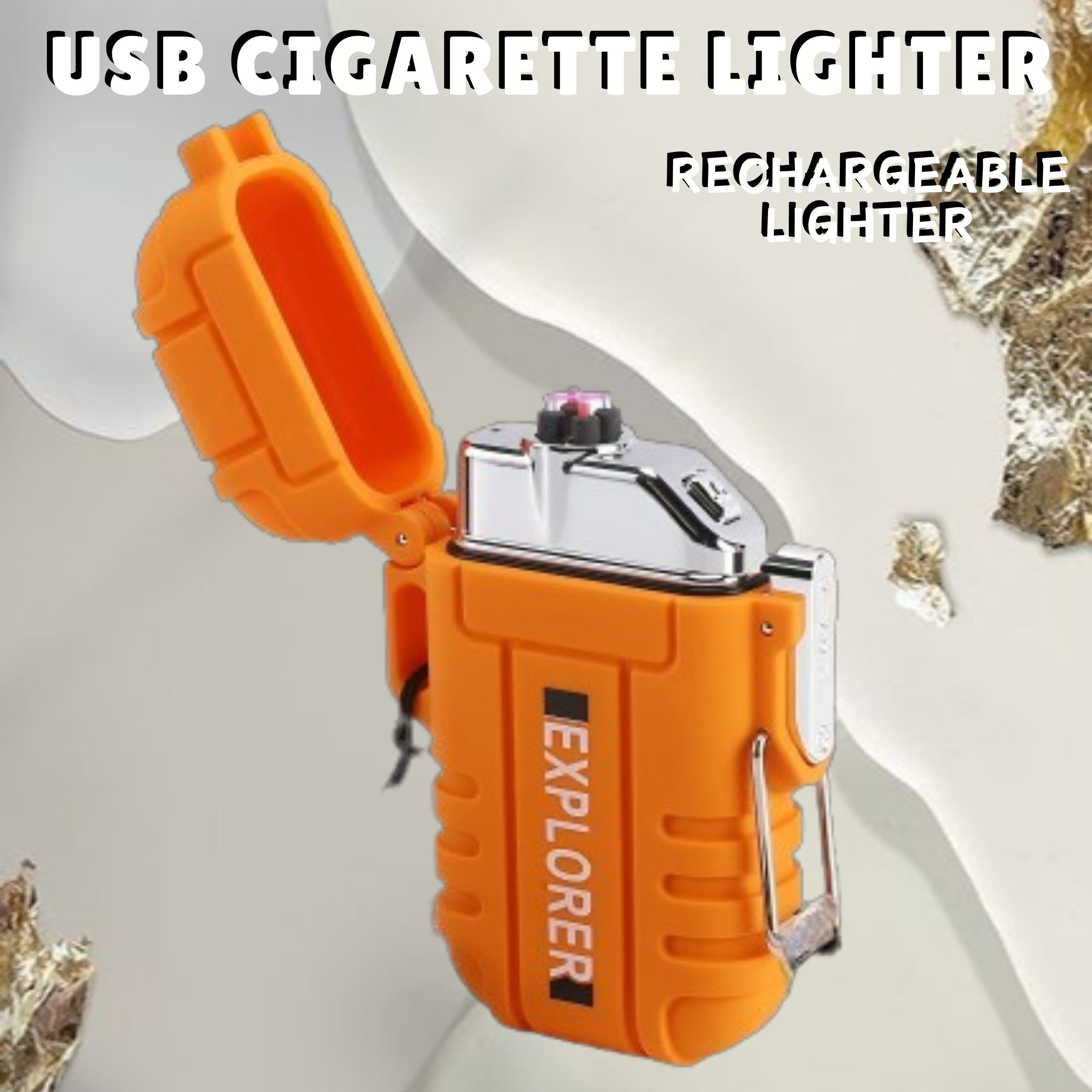Explorer USB Cigaratte Lighter, Windproof Flameless ARC Rechargeable LighterF312 Explorer USB Cigaratte Lighter, Windproof Flameless ARC Rechargeable LighterF312 Pocket Lighter-image-34