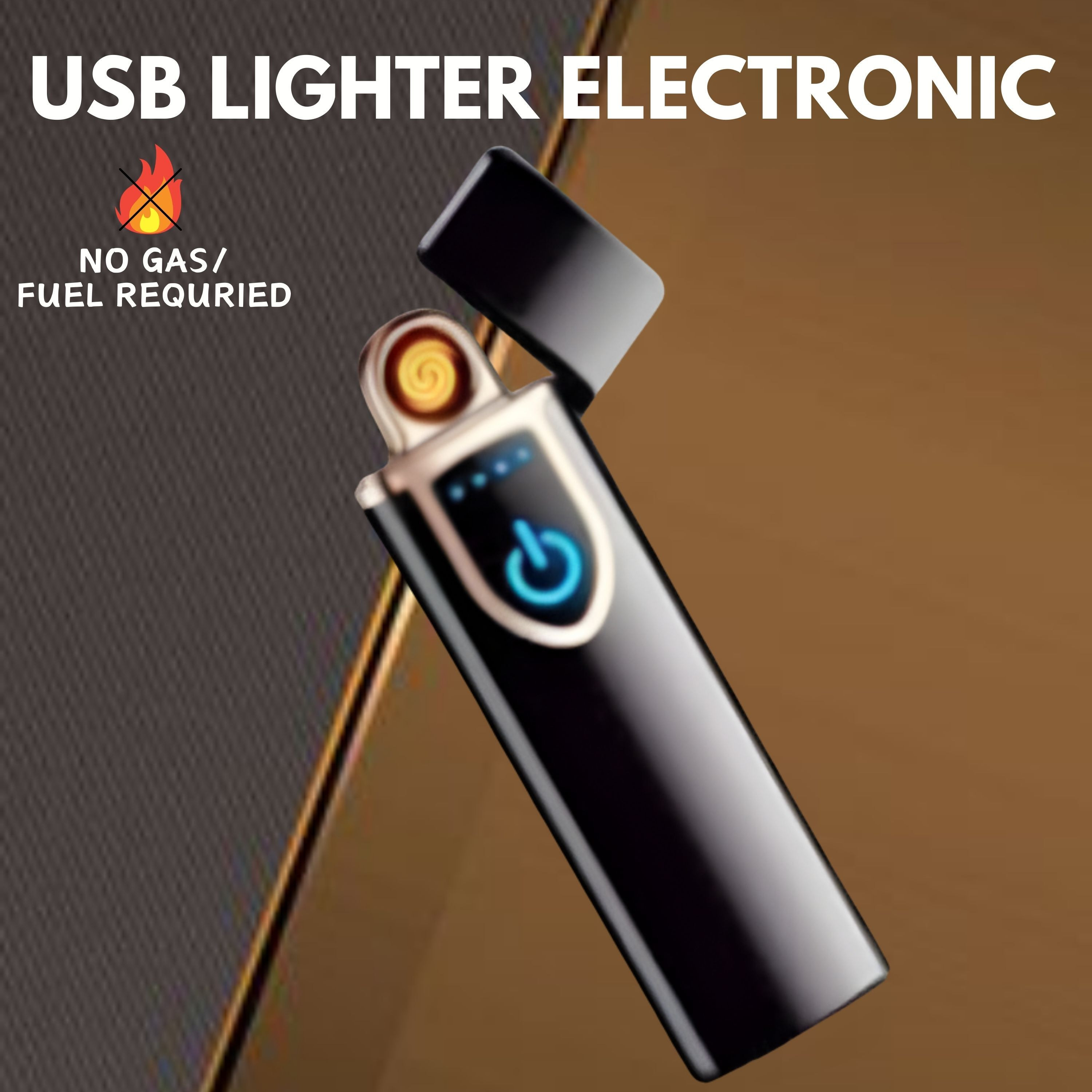 clairbell USB Cigarette Lighter for Smoking Windproof Slim Lighter with Fingerprint I195 USB Cigarette Lighter for Smoking Windproof Slim Lighter with Fingerprint I195 Pocket Lighter image 1