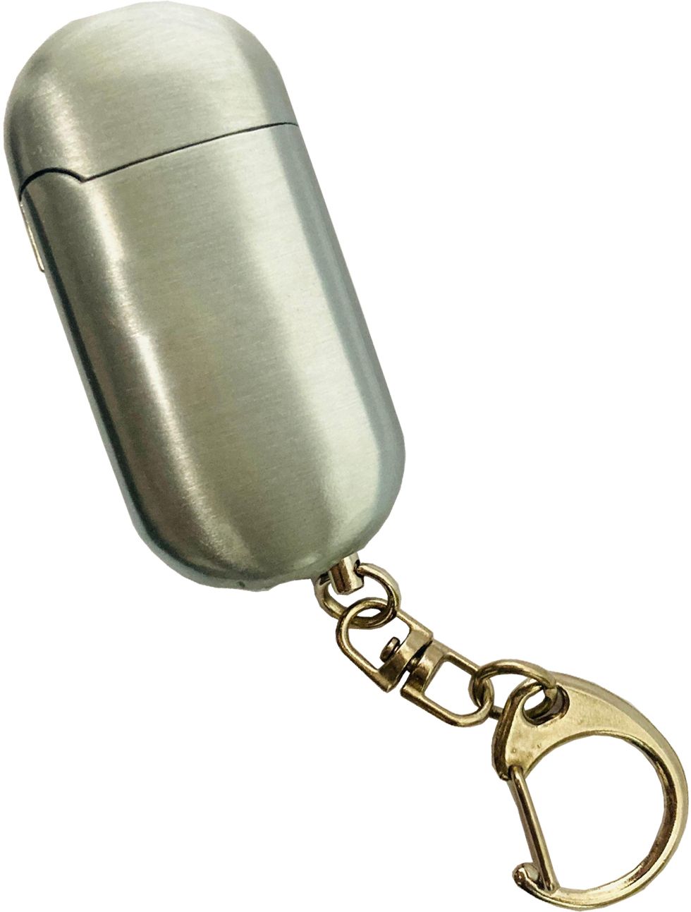 Metal Keychain Silver Lighter – Refillable, Soft Flame, Spark Wheel Hand Print Keychain Lighter Pocket Lighter-image-0