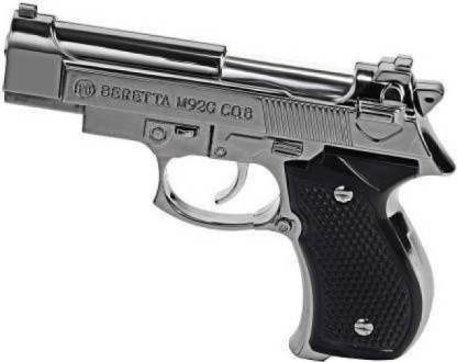 Heavy Metal Full Cock Pistol Gun Lighter with Windproof Flame Beretta Gun Design Pocket Size Lighter With Adjustable Flame Feature Pocket Pocket Lighter