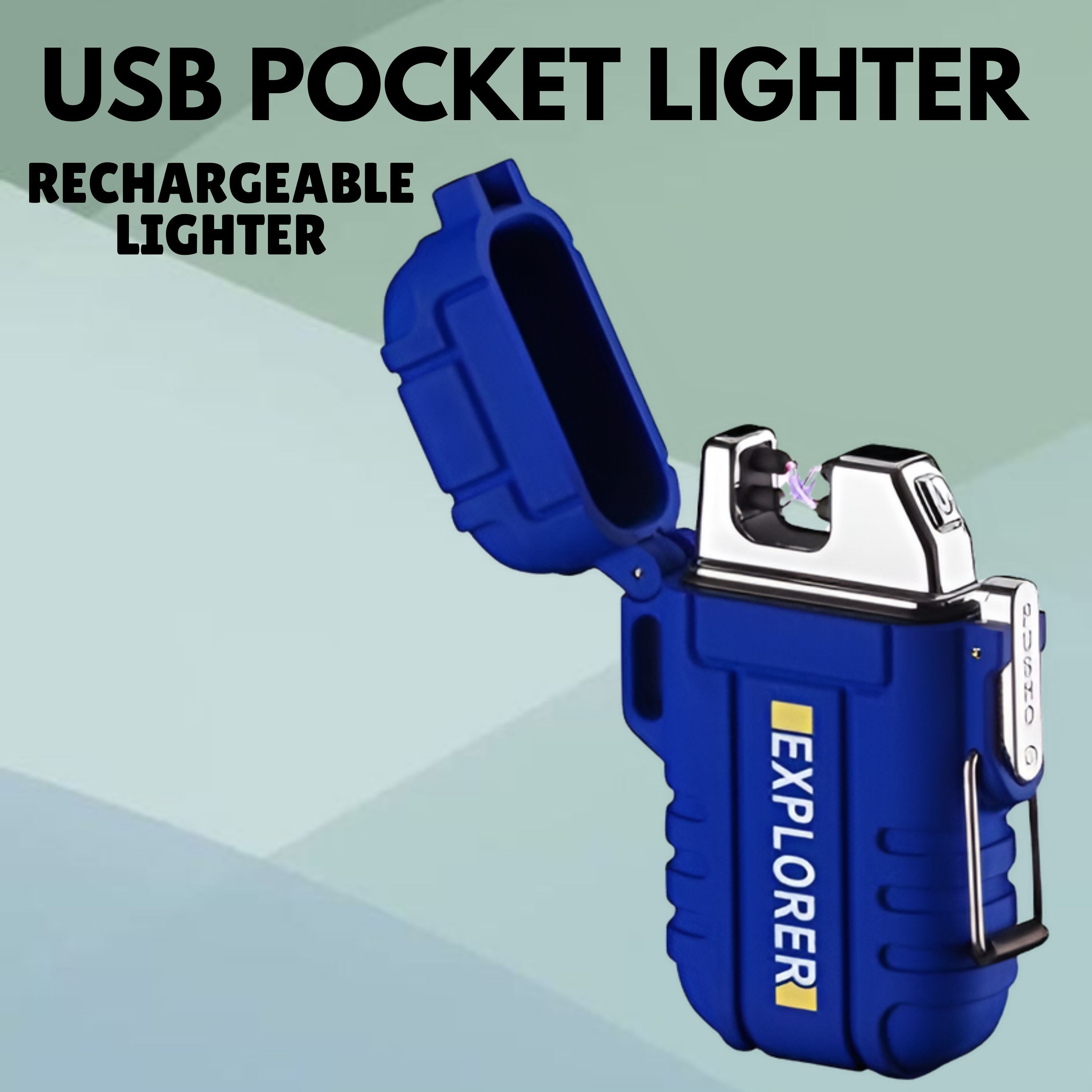 clairbell Explorer USB Cigaratte Lighter, Windproof Flameless ARC Rechargeable LighterI37 Pocket Lighter-picture-0