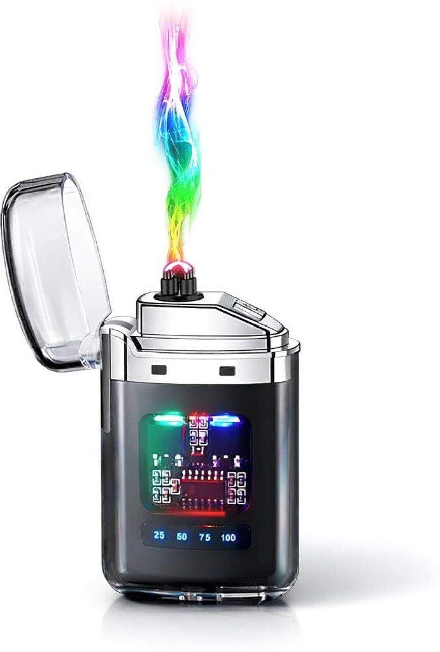 WPL-1 Stylish Dual Arc Transparent Electric Lighter Pocket Lighter-image-40