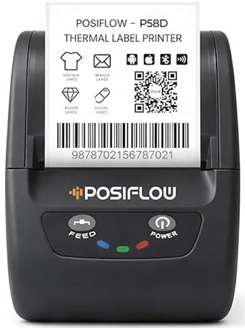 Posiflow PSF58D Portable Thermal Label & Receipt Printer 58mm | USB + Bluetooth | Rechargeable Battery | Mobile Billing Printer-picture-22
