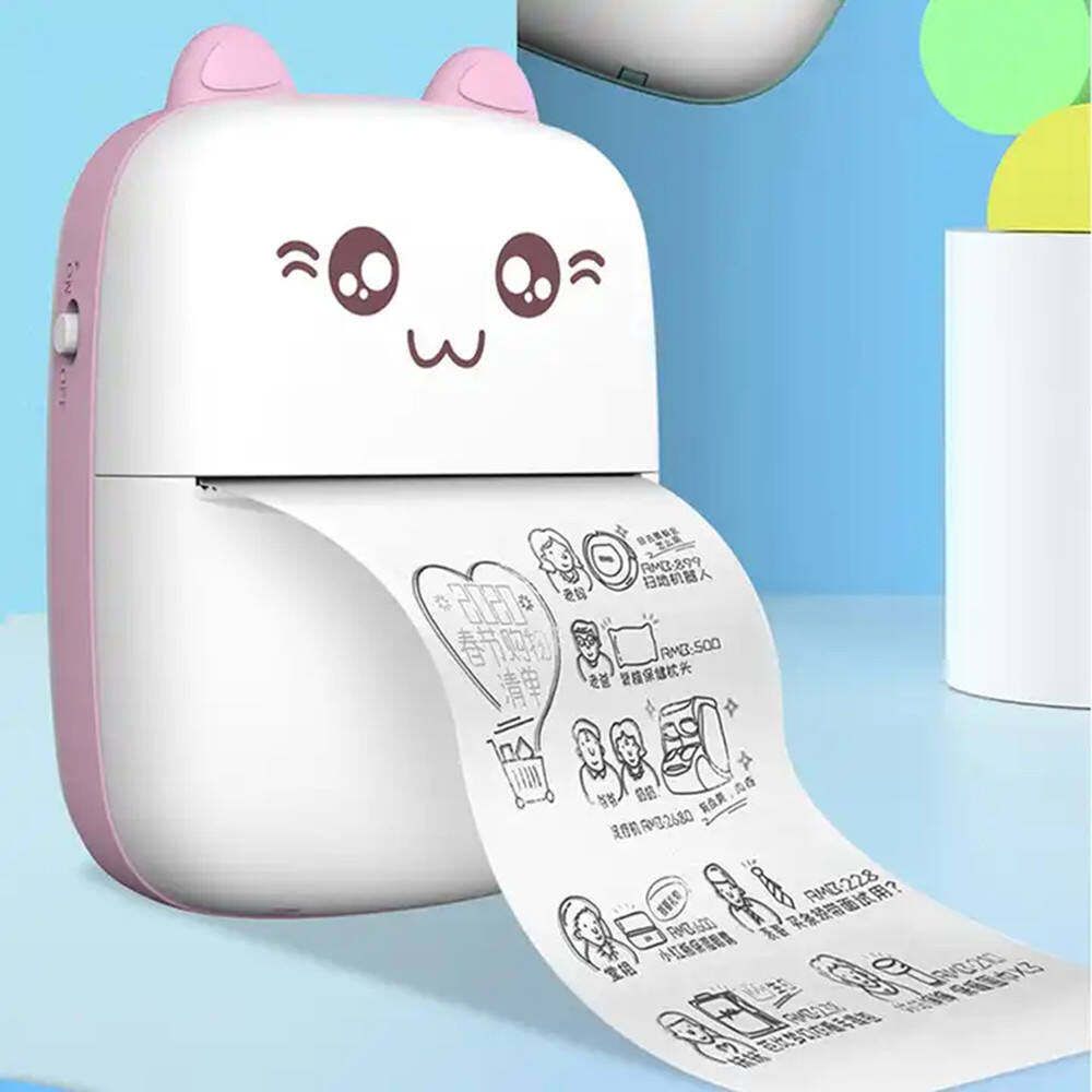 TECHEL Mini Printer with Paper for Photo Printer nbh18 Single - Text Used For: Title, Compare-image-2