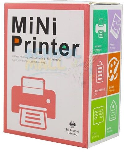 RHONNIUM Print Barcode Labels Portable Pocket Printer with USB Cable Thermal Receipt Printer