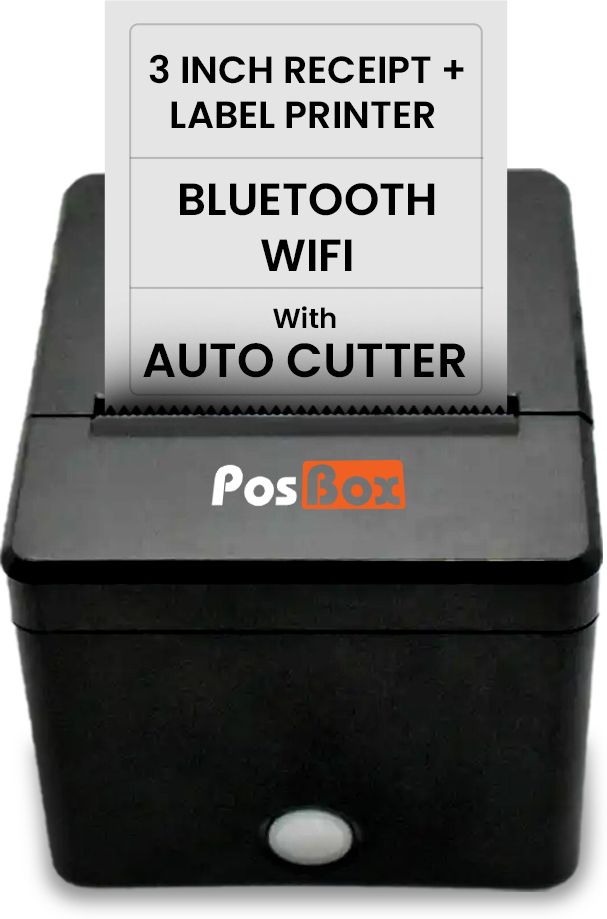 PosBox High Speed WiFi 3 Inch Label + Receipt Printer With Auto Cutter for Billing and Labels-image-5