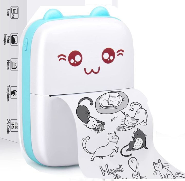4uonly Printer,Mini Photo Printer for Bluetooth Multi-function Label bnh4 Single - TextUsed For: Title, Compare image 1
