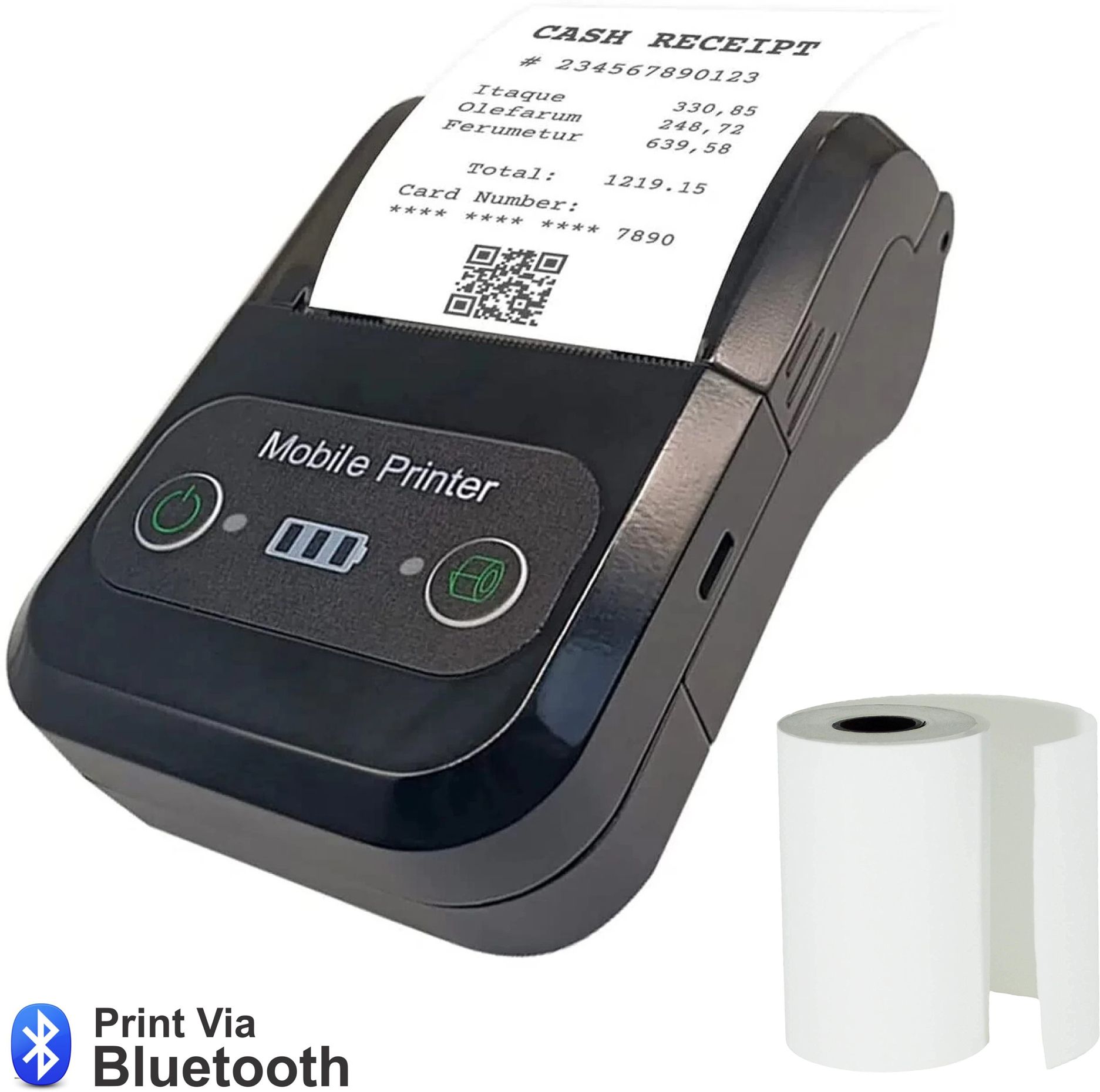 F2C 58mm Bluetooth Printer for Mobile Receipt Billing 2600 mAh Rechargeable battery Suitable for home shops office etc-image-24