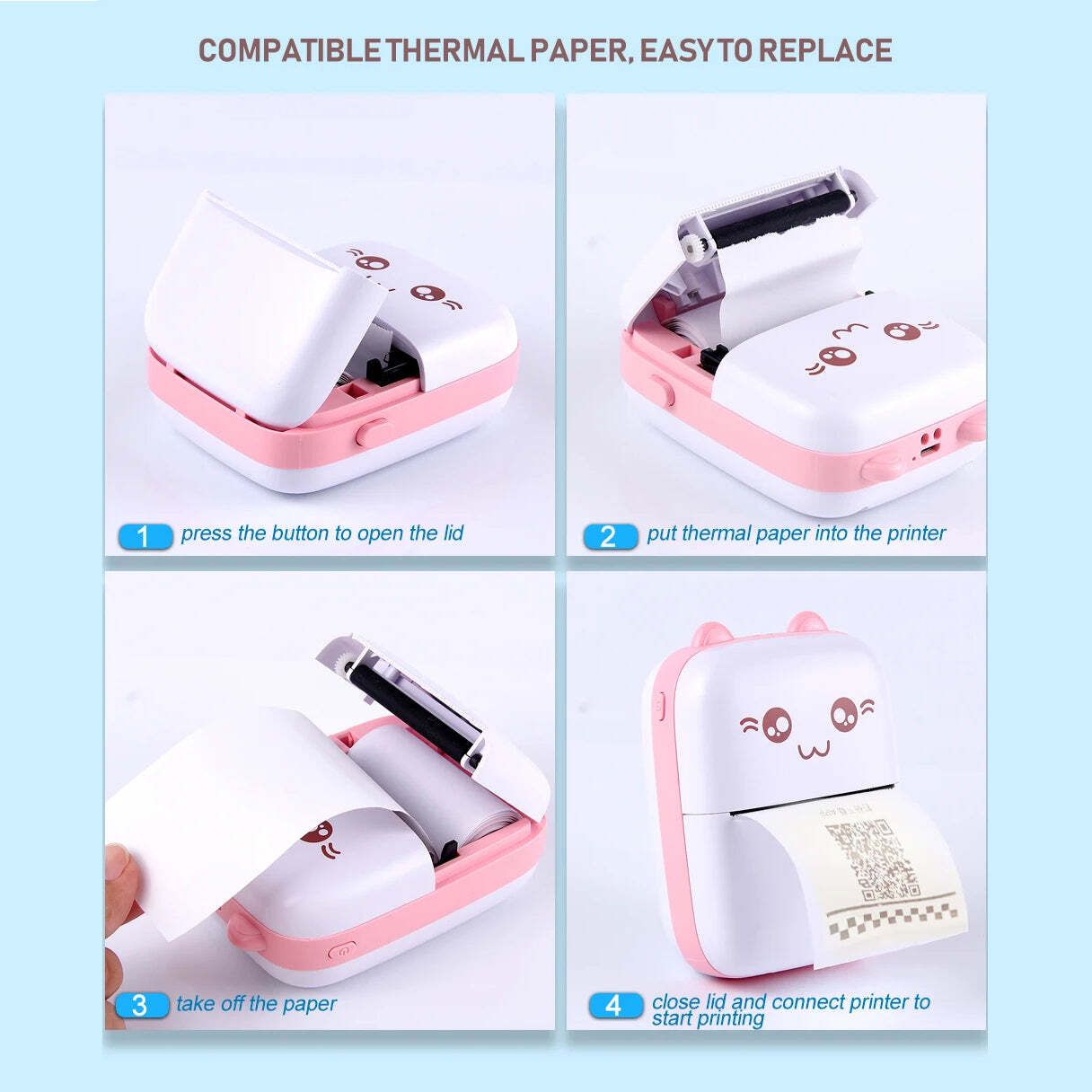 IMMUTABLE Mini Printer with Paper for function Label Printer iob3 Single - TextUsed For: Title, Compare-picture-16
