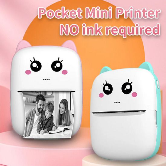 ENMORA Portable Thermal Printer for Kids Mini Printer (White) AKH45 zink technology-picture-30