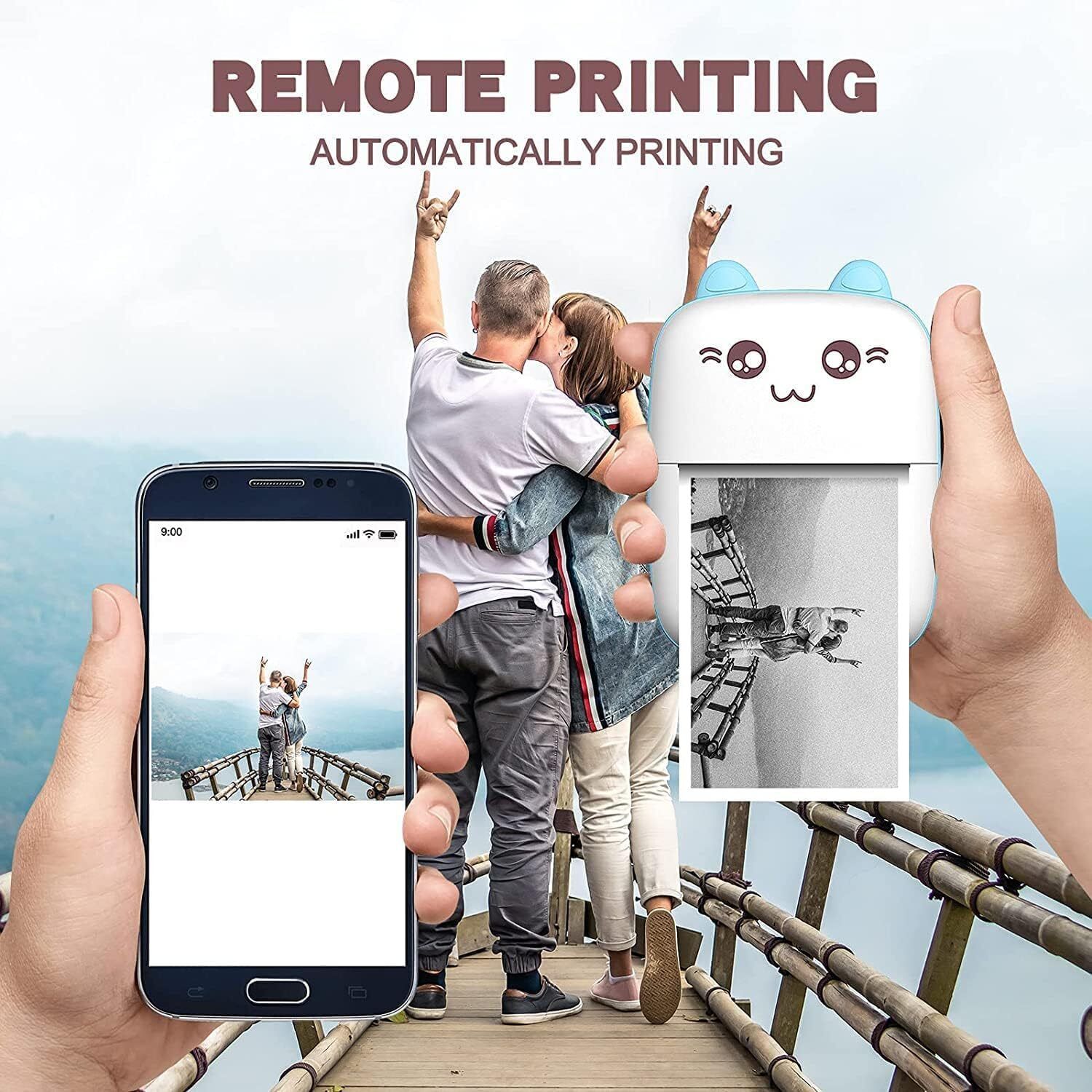 4uonly Portable Thermal Printer for Kids Mini Printer (White) AKH16 zink technology-picture-11
