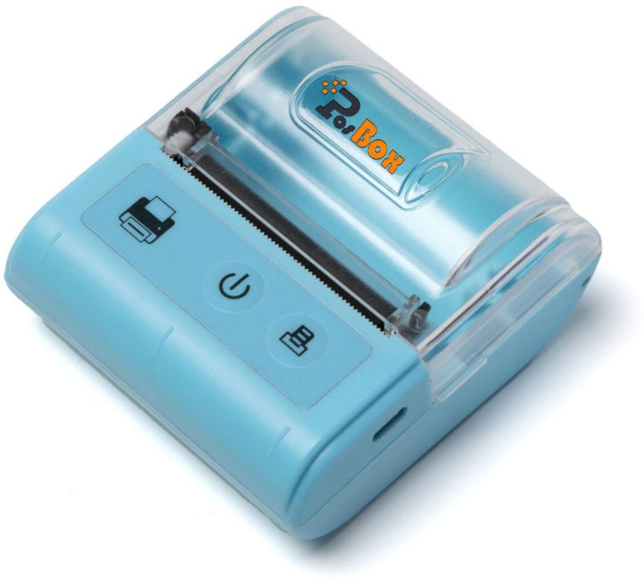 PosBox 2 Inch Bluetooth Portable Thermal Receipt Printer with 2600mah Battery for Mobile and PC