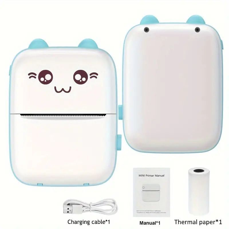 DarkGivio Mini Portable Thermal Printer Black & White Thermal Print-image-36