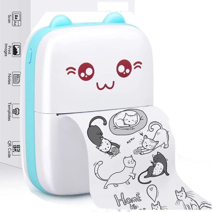 IMMUTABLE Portable Thermal Printer for Kids Mini Printer (White) AKH33 zink technology-image-33