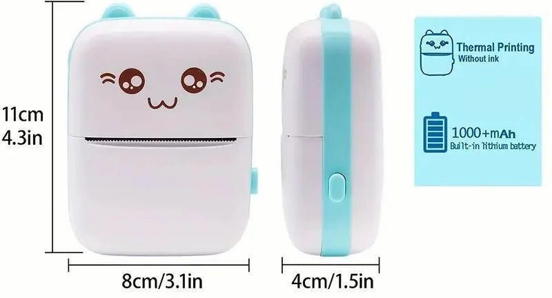 TECHEL Mini Printer Fast Paper Label Printer zxc15 Single - TextUsed For: Title, Compare-picture-46