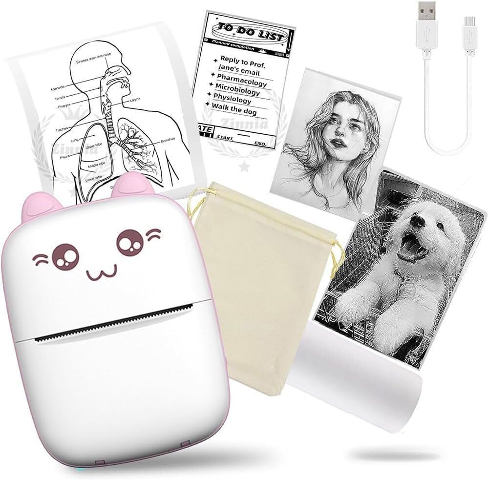 Gentle e kart Cute Mini Printer (Bluetooth thermal Print ink-free) Thermal Printer-picture-35