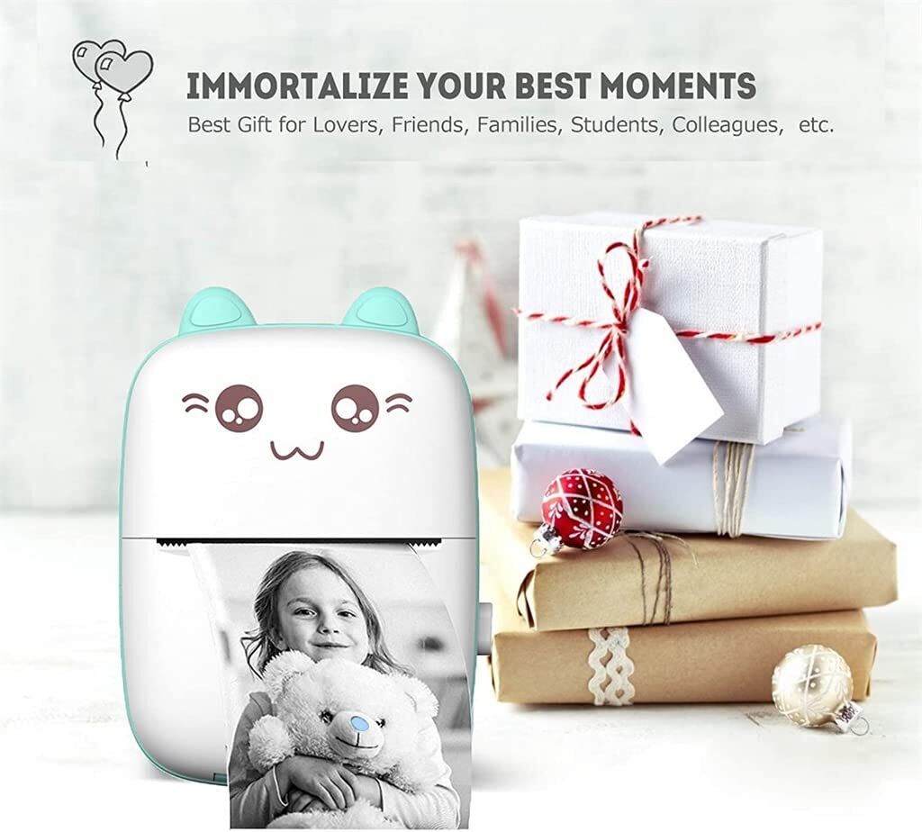TECHEL Portable Thermal Printer for Kids Mini Printer (White) AKH29 zink technology-picture-25