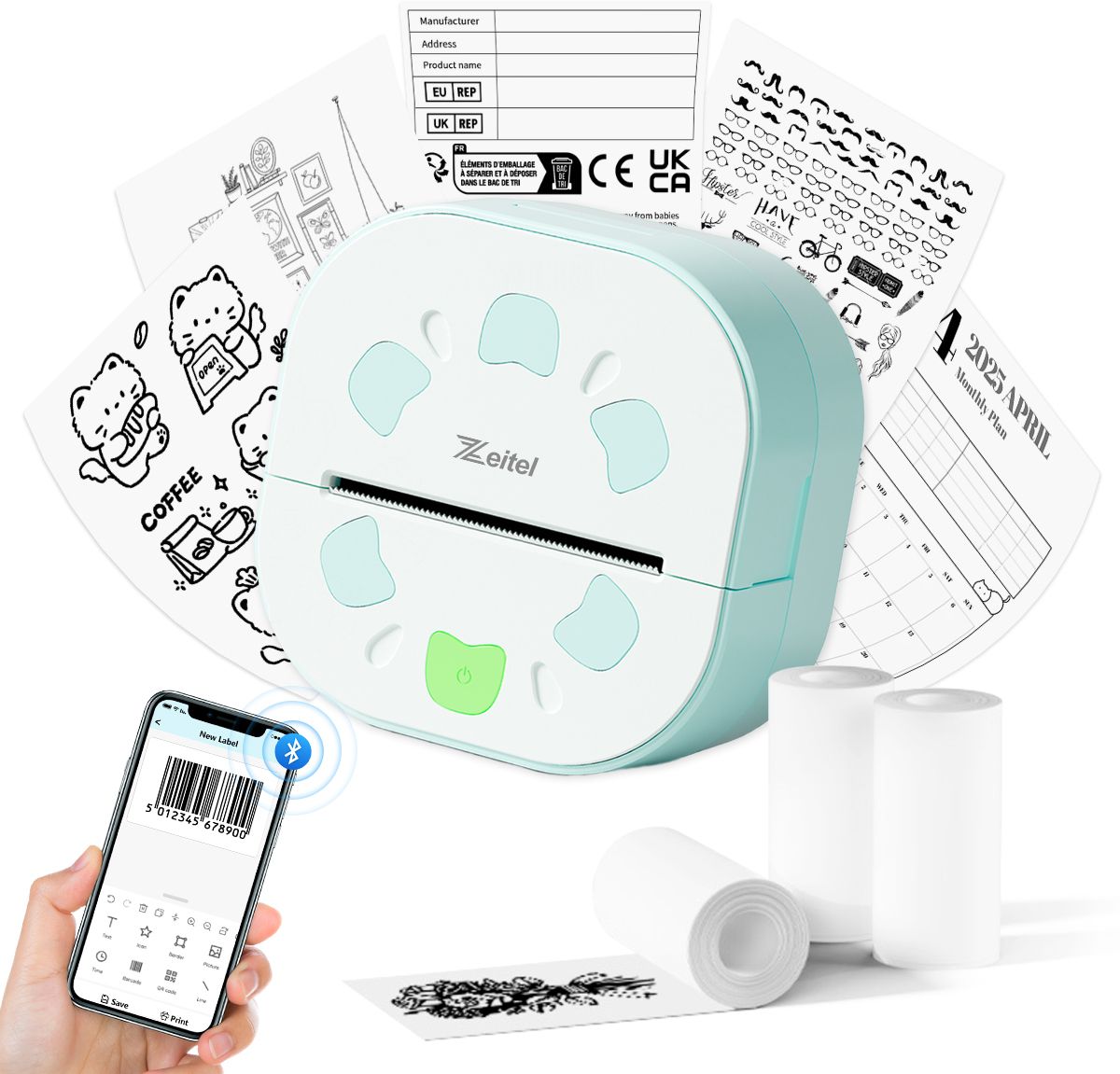 SERPLEX Mini Bluetooth Pocket Thermal Printer Thermal Printer-image-24