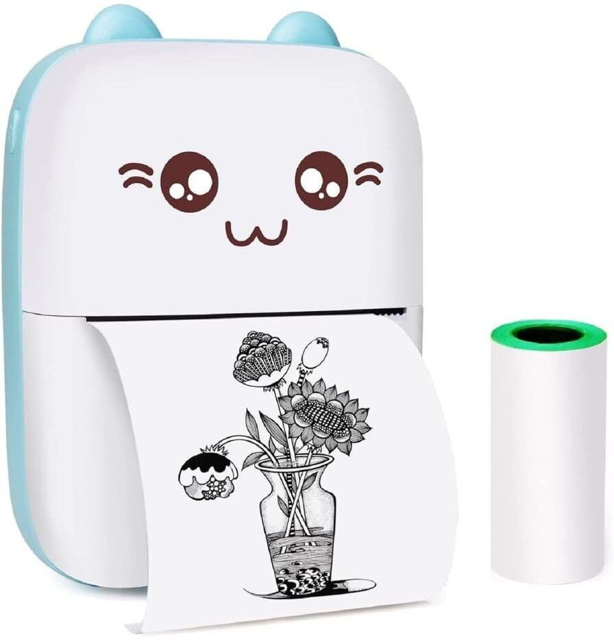 4uonly Portable Thermal Printer for Kids Mini Printer (White) AKH1 zink technology-picture-23