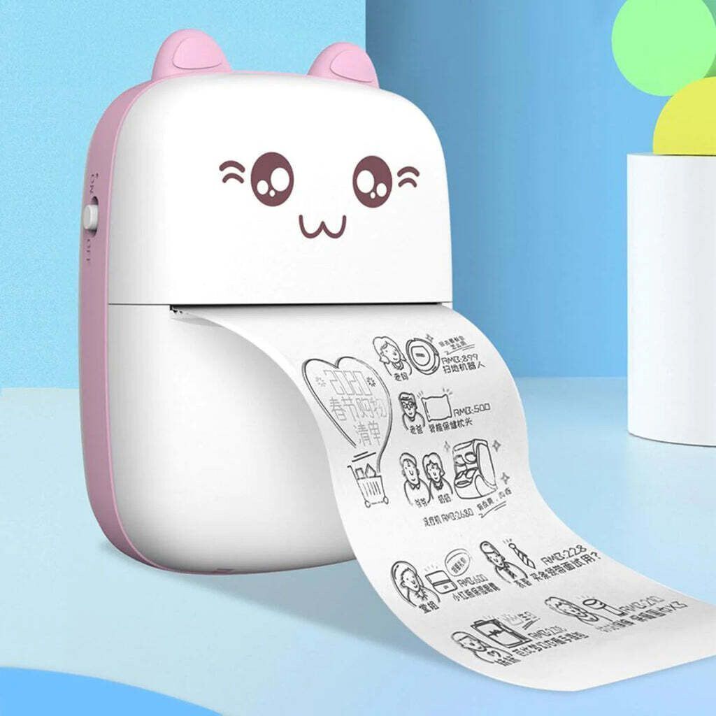 PIXEL Portable Mini Printer Bluetooth Printer 2 roll bvg15 Mini printer-picture-33