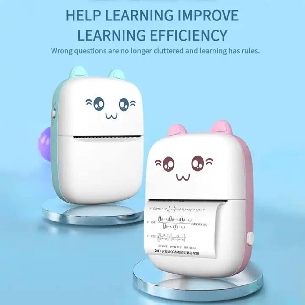 TECHEL Portable Thermal Printer for Kids Mini Printer (White) AKH11 zink technology-image-35