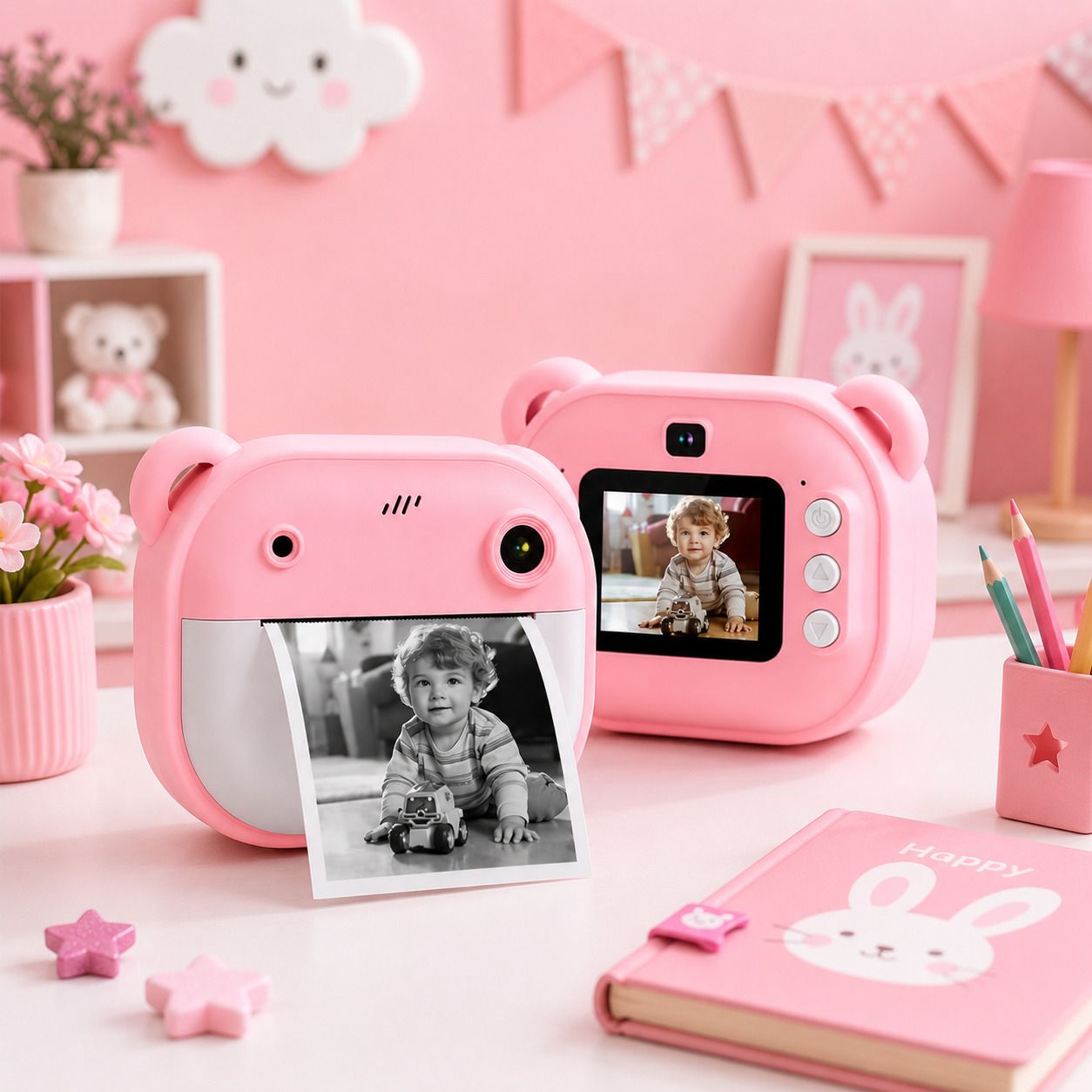 ZENVORIX ENTERPRISES Digital Kids Camera with Instant Photo Printer | Portable Thermal Printer [Random Color]-image-1