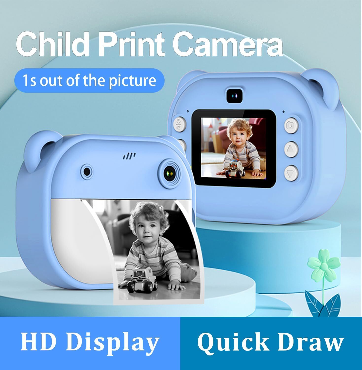 ZENVORIX ENTERPRISES Kids Instant Print Camera | Thermal Printing | HD Camera | Birthday Gift Toy [Random Color]-image-21