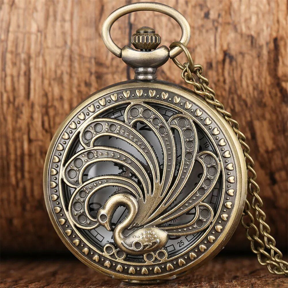Tiny Tim Peacock Vintage Pocket-Watch Antique Gandhi Style Metallic Key Chain Best Gift Peacock Pocket Watch Keychain Bronze Metal Pocket Watch Chain-picture-44