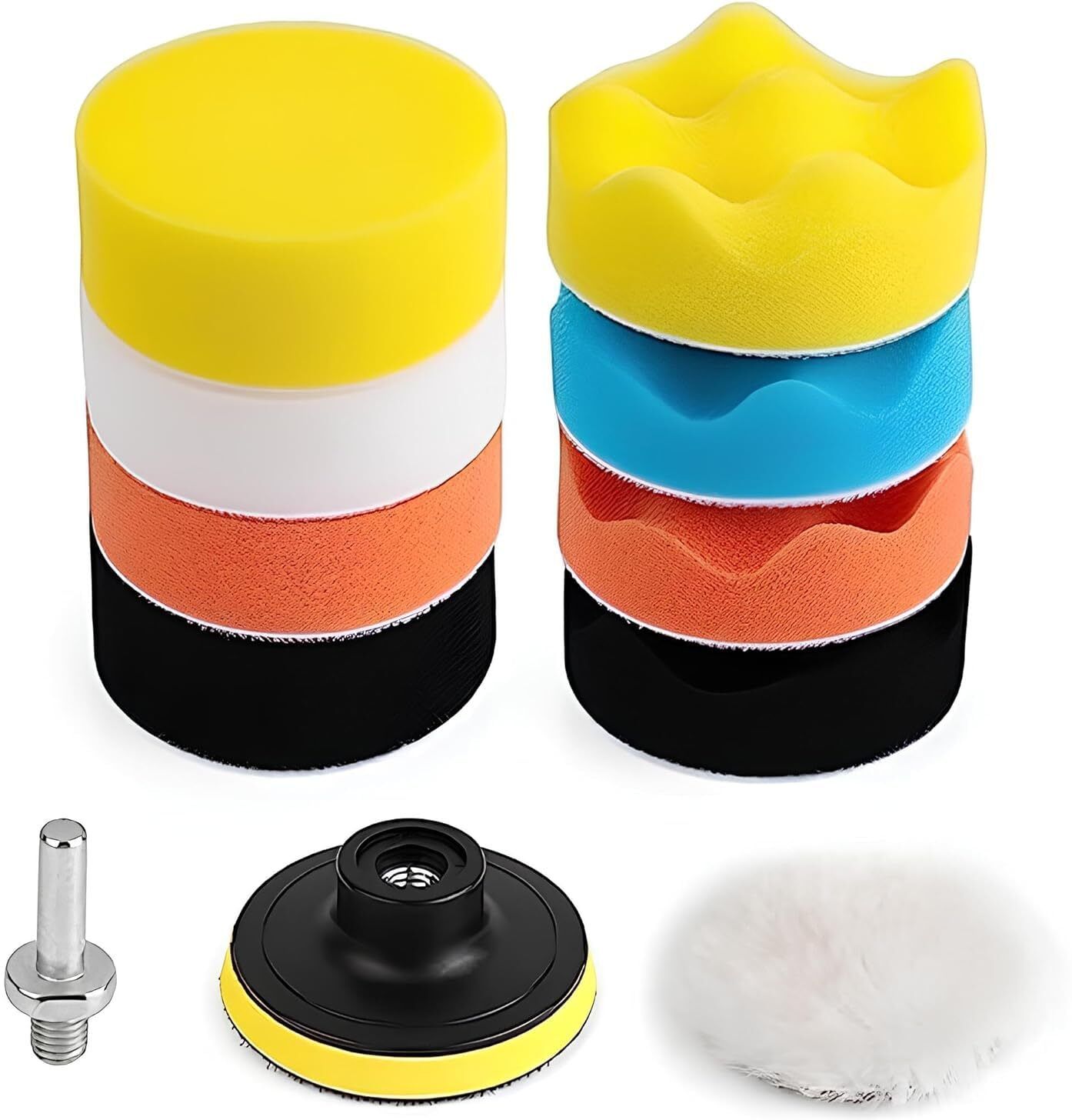 grebe Car Polishing Buffing Tool Kit 11 PCS Foam Drill Polish Pads Sponge Buffing Pads for Car Waxing and Polishing Plastic Polisher-picture-26