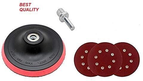 Engineers 5-inch Sanding Disc with Lock Nut and 5 Pieces Sandpaper Metal Polisher-image-4
