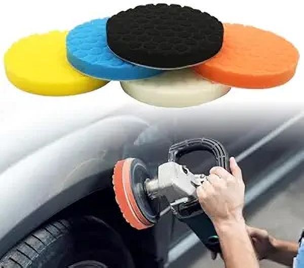 verilux 5pcs 6 Inch Waffle Buffing Pads for Car Polish and Waxing 5pcs 6 Inch Waffle Grid Buffing Pads for Car Bike Furniture Polishing and Waxing Vehicle Polisher-picture-40