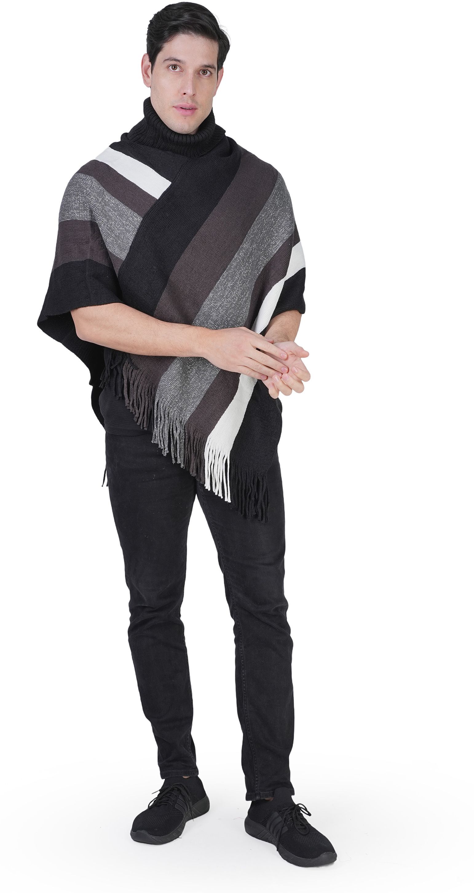 life and style Wool Blend Poncho-picture-25