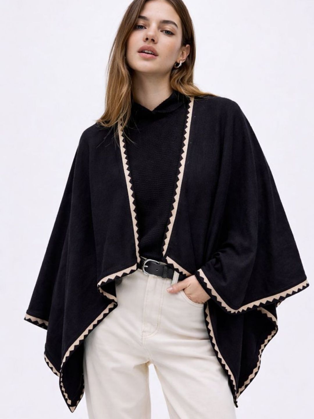 Wool Blend Poncho