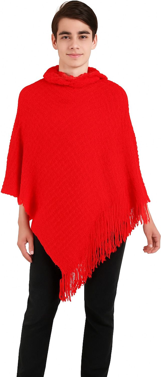 Wool Blend Poncho
