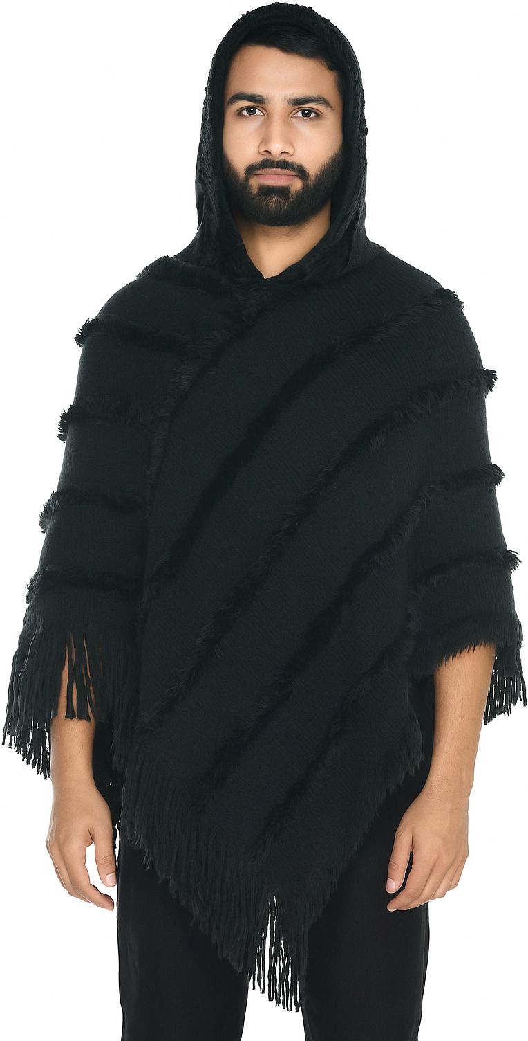 Wool Blend Poncho-image-10