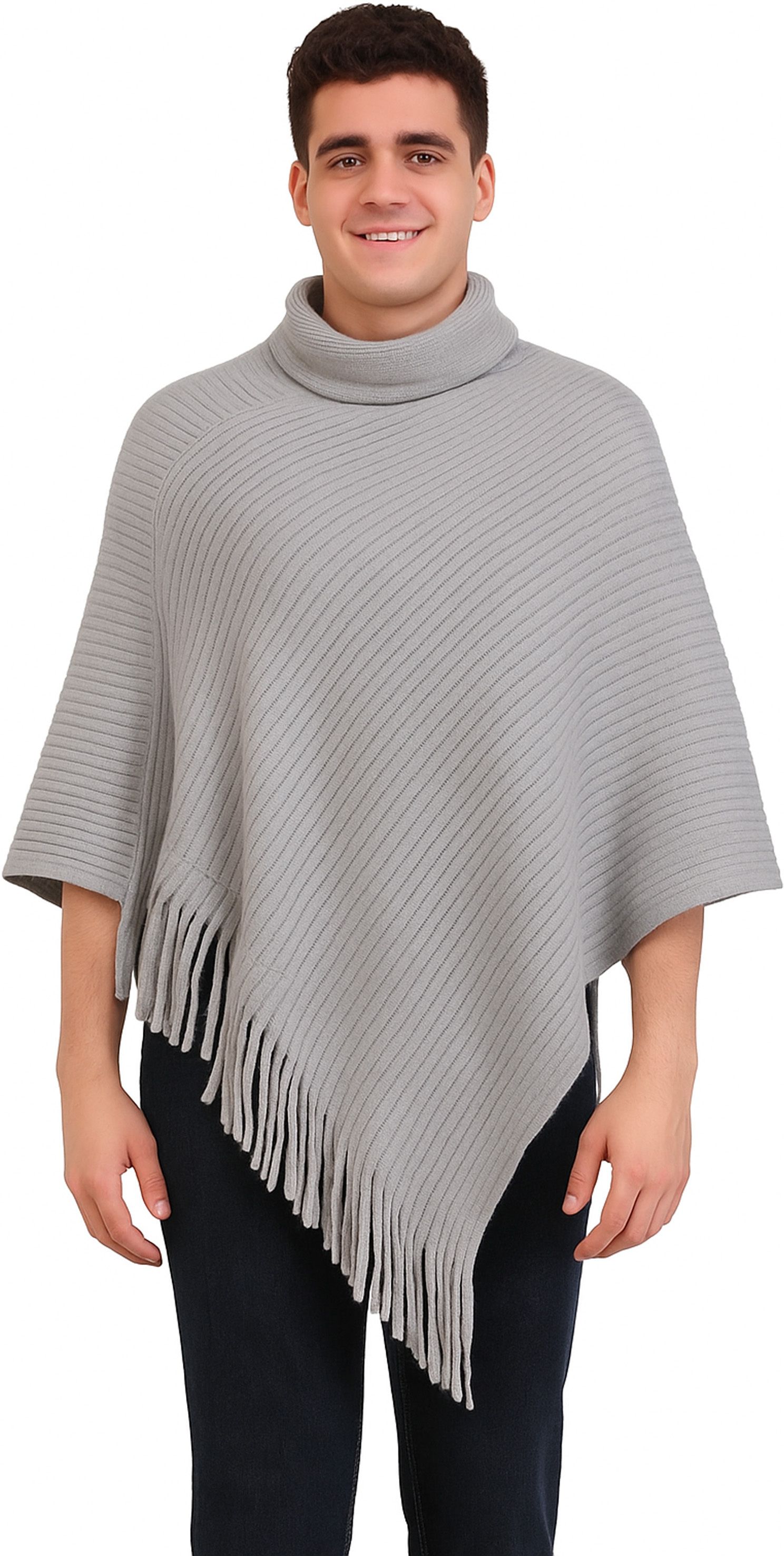 Wool Blend Poncho