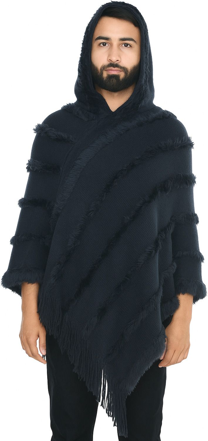 Wool Blend Poncho
