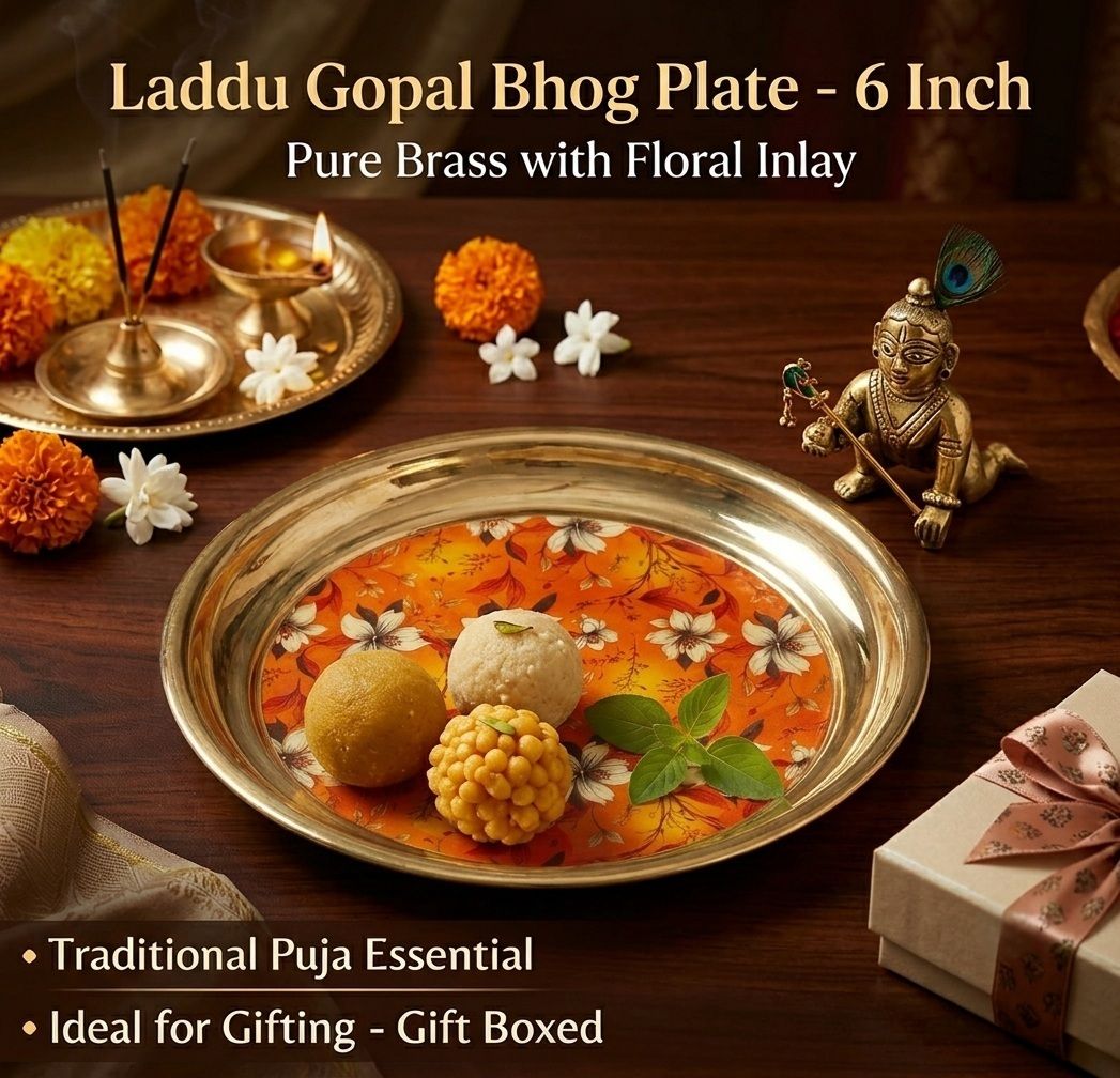 artegarima Royal Potli Edition Bhog Plate Brass-picture-11