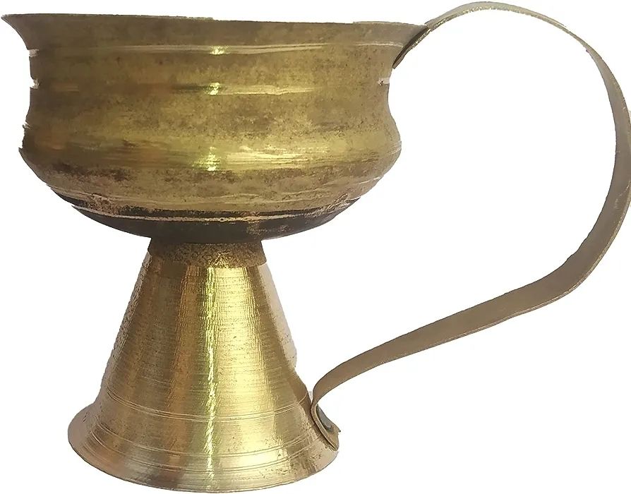 Dhunuchi Dhup Dani All Pooja Used Handmade Brass products Brass Dhup Holder Gold