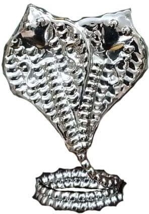 pmw Double Headed -Naga Padakalu - Metal - Pack of 1 - Silver Color - 3 Cm x 3 Cm Silver-picture-24