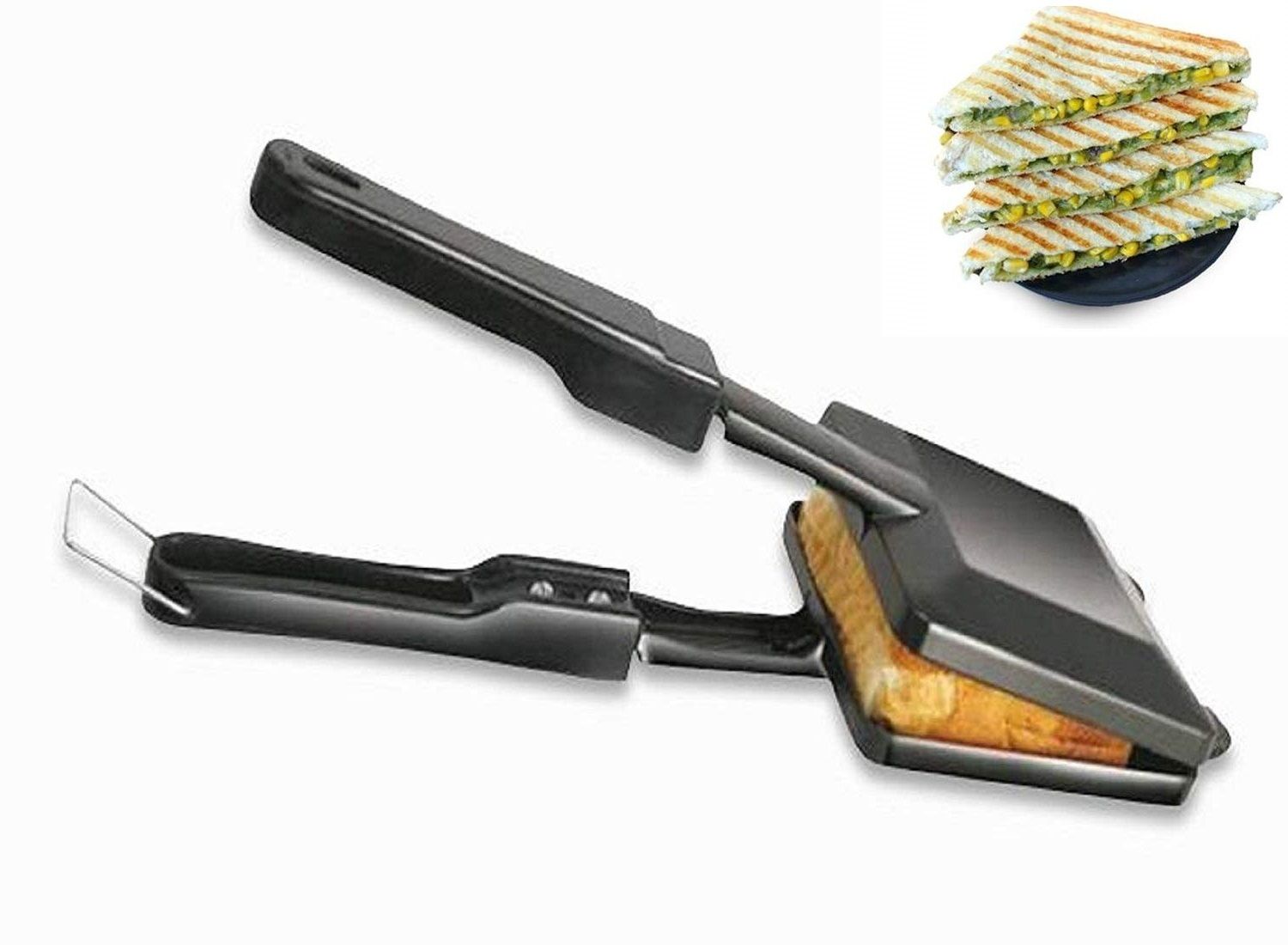 rectitude Best Quality Non-Stick Gas Toaster Compatibility for Griller Sandwich Maker T014 2 W Pop Up Toaster-picture-22