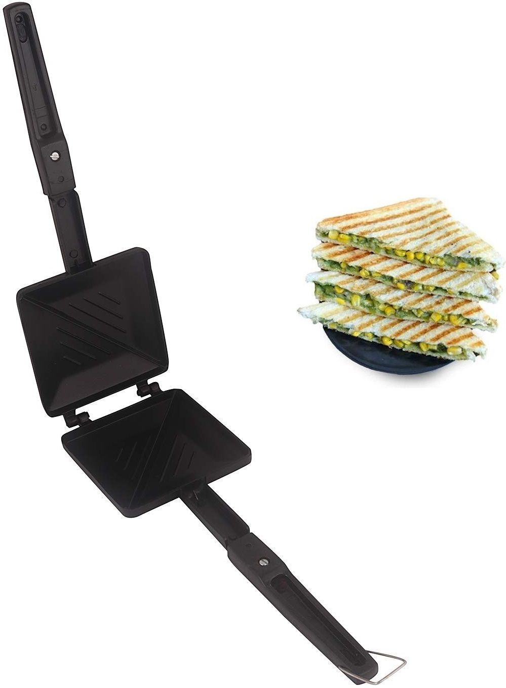 Best Quality Non-Stick Gas Toaster Compatibility for Griller Sandwich Maker T07 2 W Pop Up Toaster-image-4