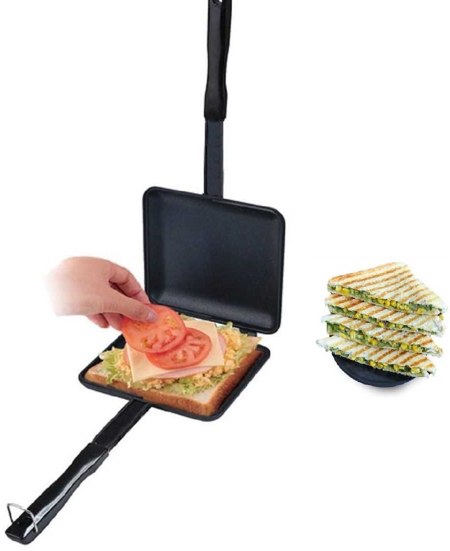 rectitude Best Quality Non-Stick Gas Toaster Compatibility for Griller Sandwich Maker T021 2 W Pop Up Toaster-picture-13