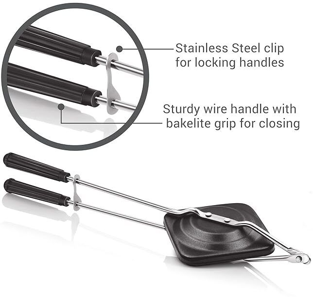 Premium Non-Stick Aluminium Grill Sandwich Toaster,Sandwich Maker,Gas Toaster 0 W Pop Up Toaster