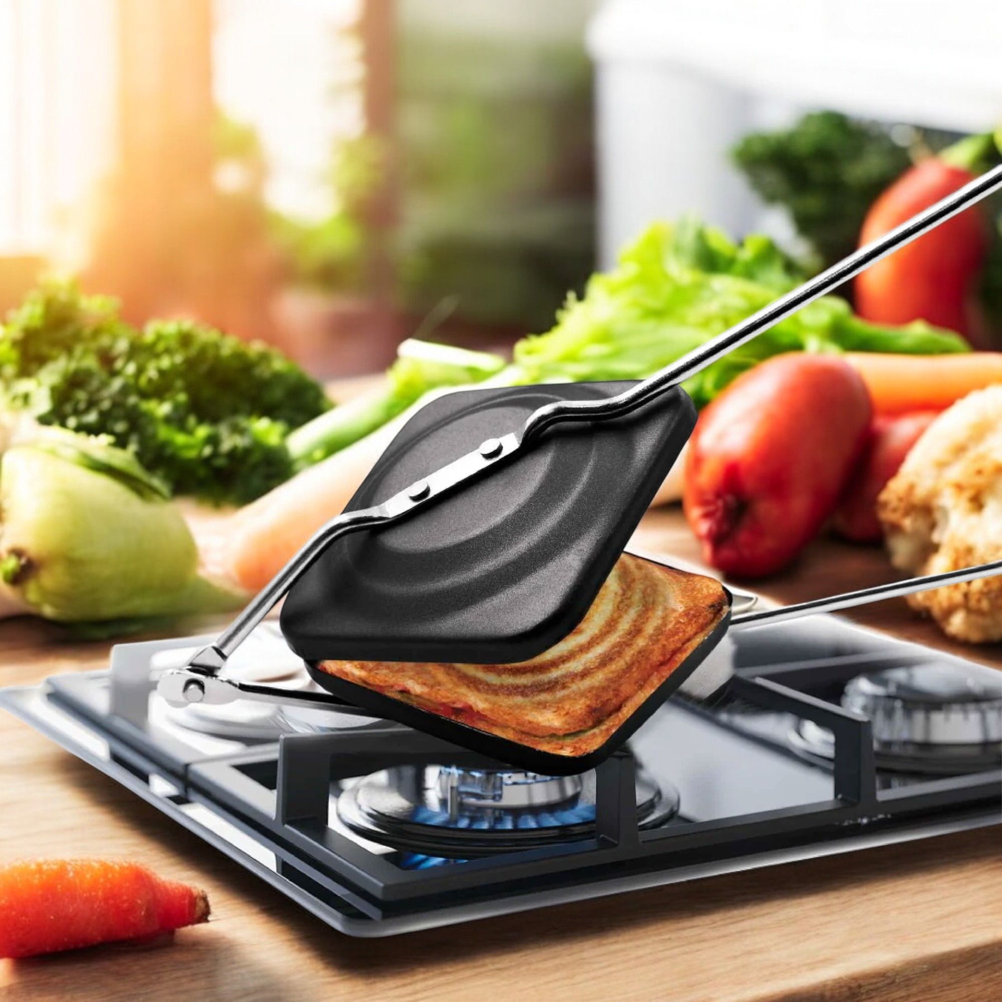 Premium Non-Stick Aluminium Grill Sandwich Toaster/Sandwich Maker/Gas Toaster 0 W Pop Up Toaster