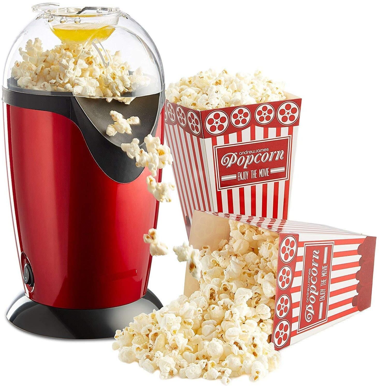 Popcorn Maker Household Automatic Popcorn Machine 300 ml Popcorn Make Electric Hot Air Popcorn Maker - 1200W High Explosion Rate Machine 300 L Popcorn Maker-image-8