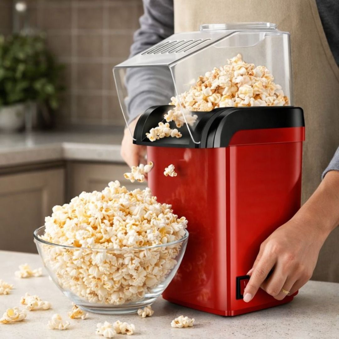 Electric Popcorn Maker Machine | Oil-Free Healthy Snacks 300 ml Popcorn Maker