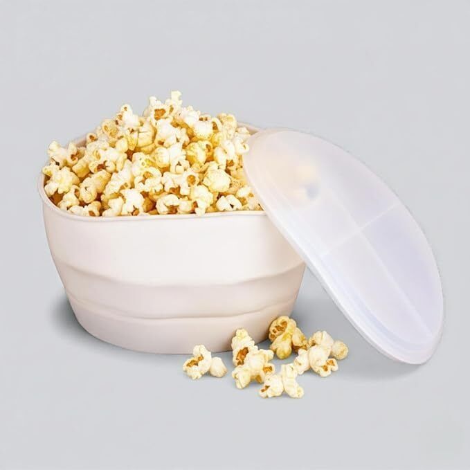 dherik tradworld Microwave Silicone Popcorn Maker | Collapsible Bowl Popcorn Maker | Popcorn Bowl For Quick & Healthy Snacks | Foldable/Reusable & Easy To Clean Popcorn Container 32 g Popcorn Maker-picture-13